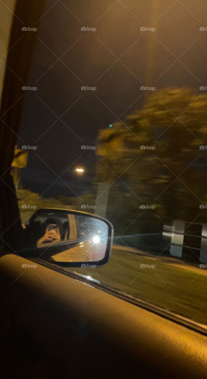 Going around the curb at night