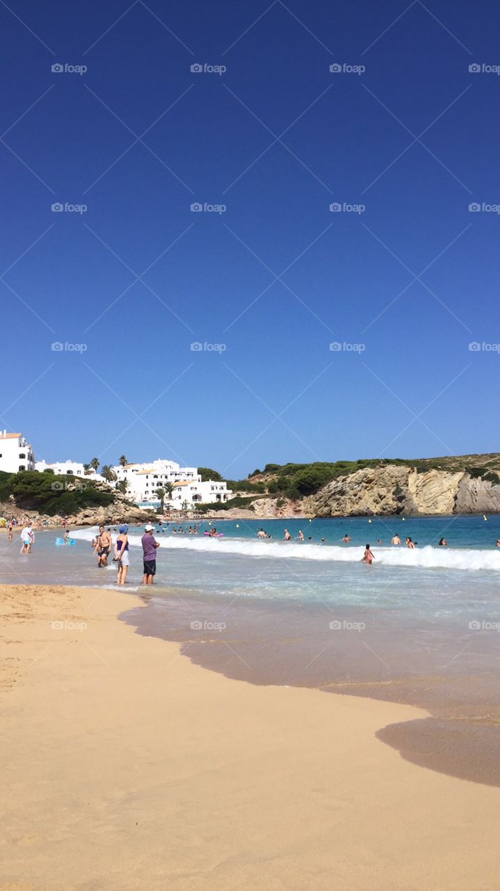 Fornells beach in Menorca 