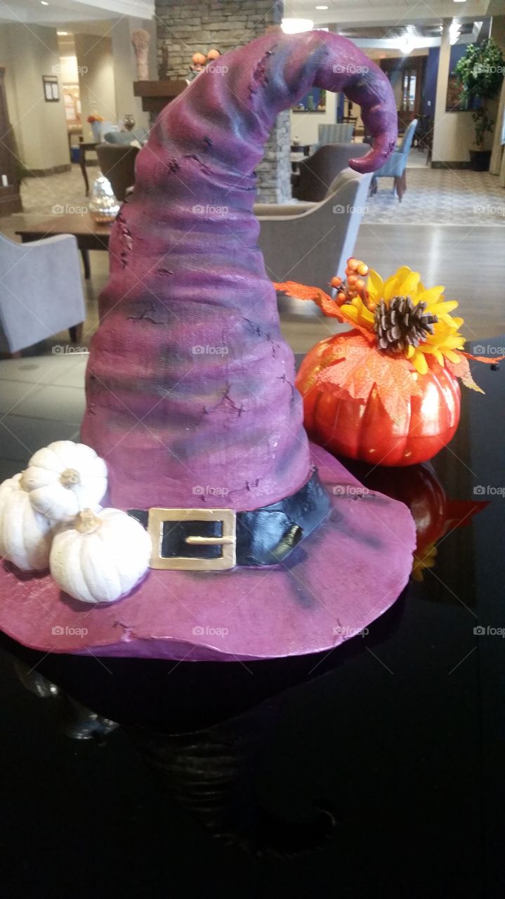 Purple Witch Hat Decoration for Halloween