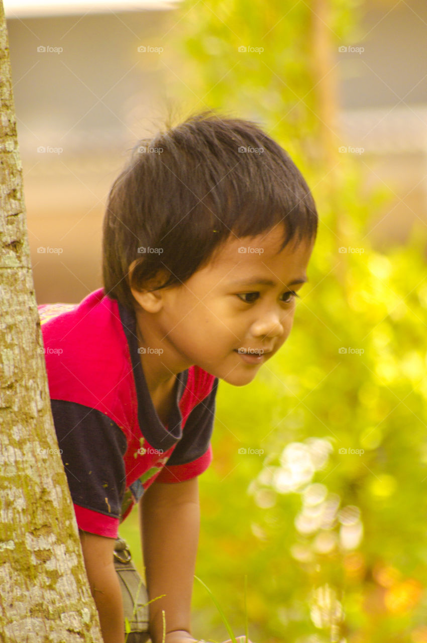 Portrait of Asian boy