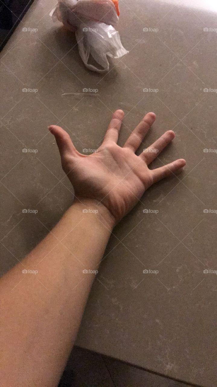 just my hand 