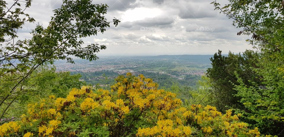 View of Biella from the hills