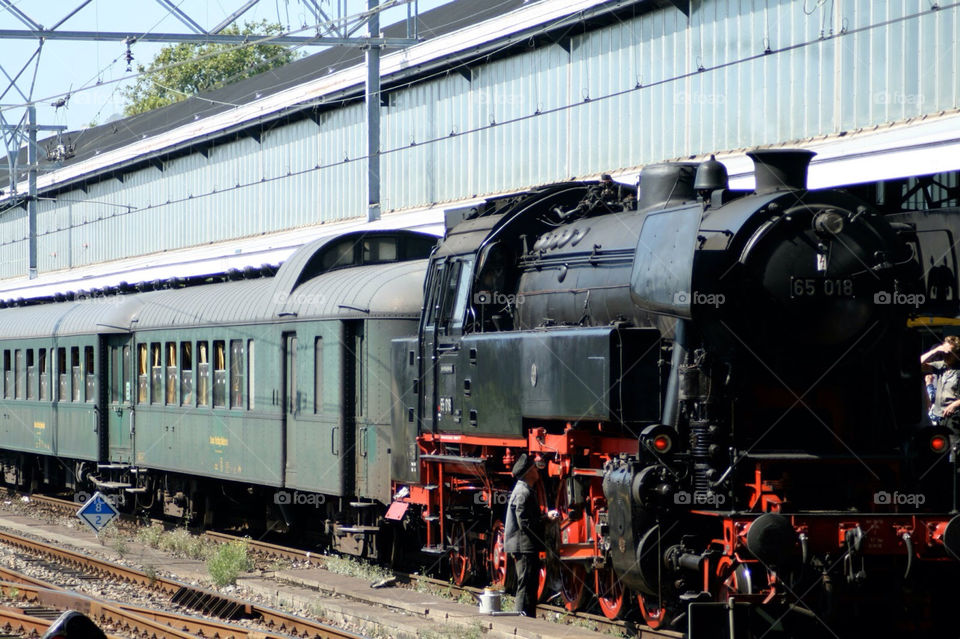 Old train at the station