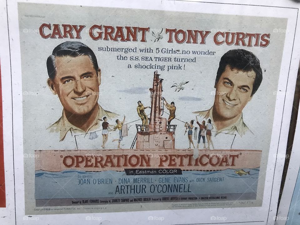 Billboards promoting  huge stars from yesteryear.