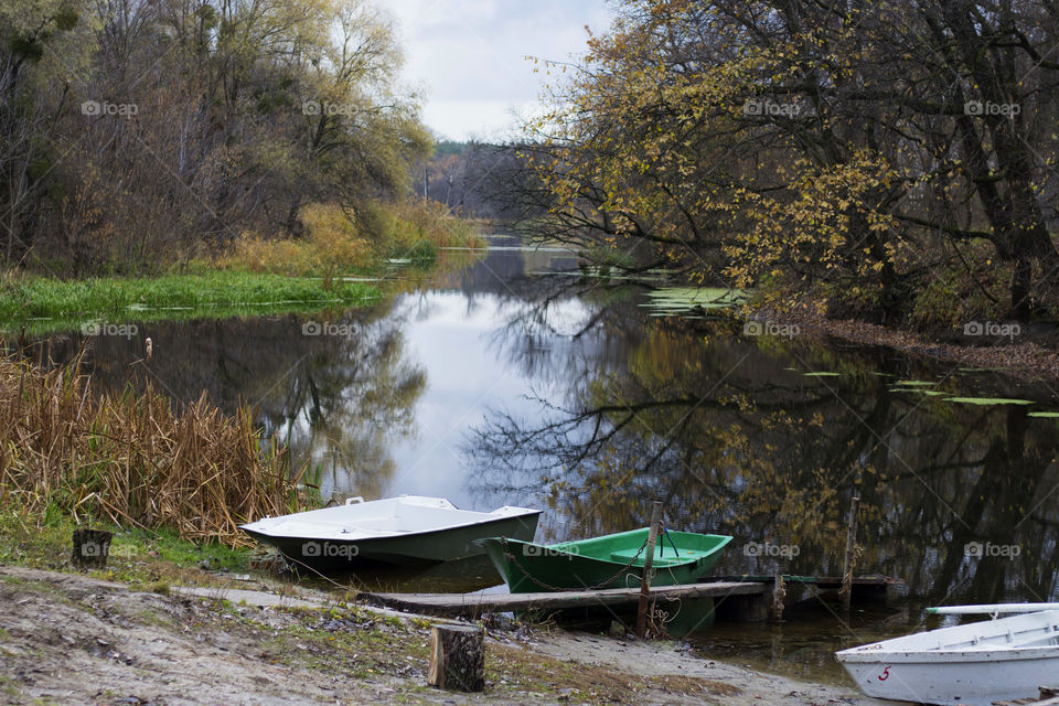 boats on the lake