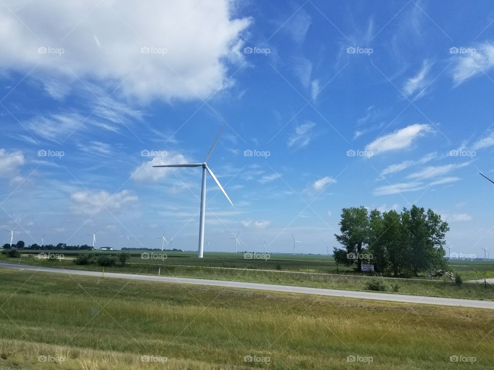 Windmill energy farm