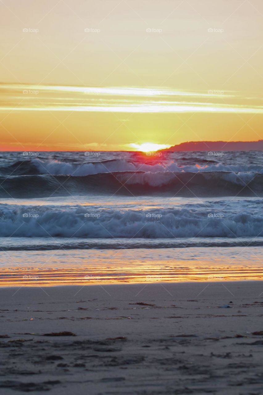 sunset at the beach