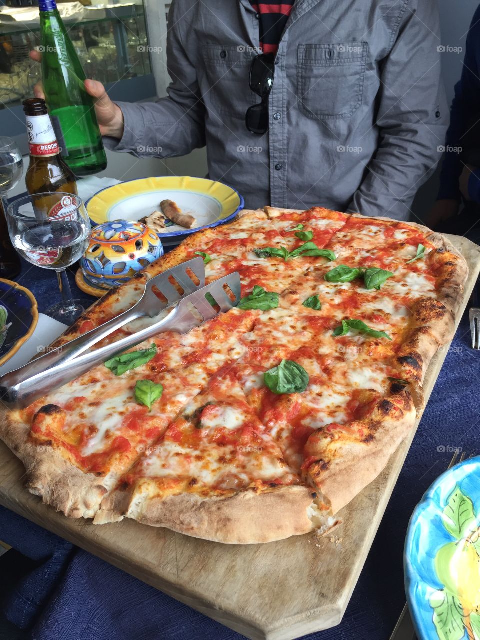 One of many delicious pizzas we consumed while visiting Italy. 