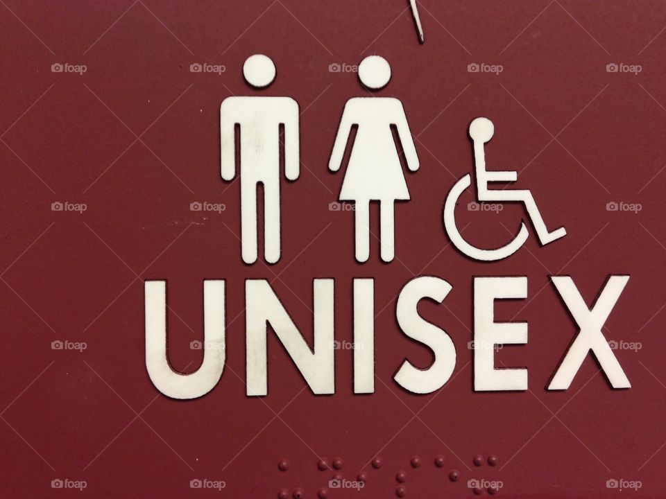 Unisex bathroom. 