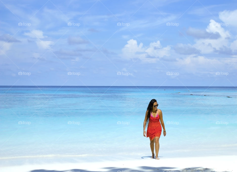 Have a peaceful moment of life on tropical beach