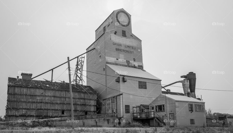 Old school grain elevator blackandwhite turn of the century architecture 
