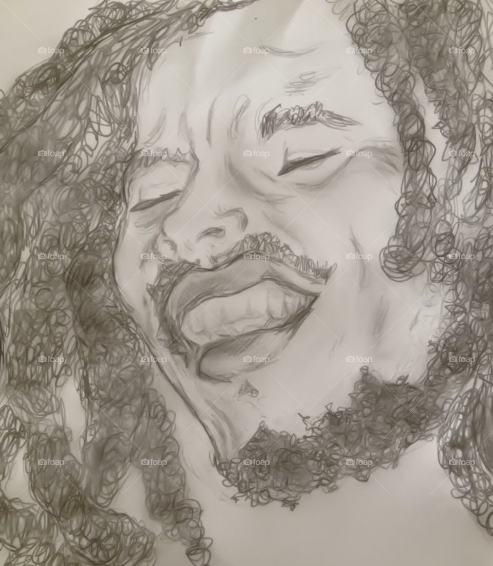 Marley. Drawing of bob Marley 