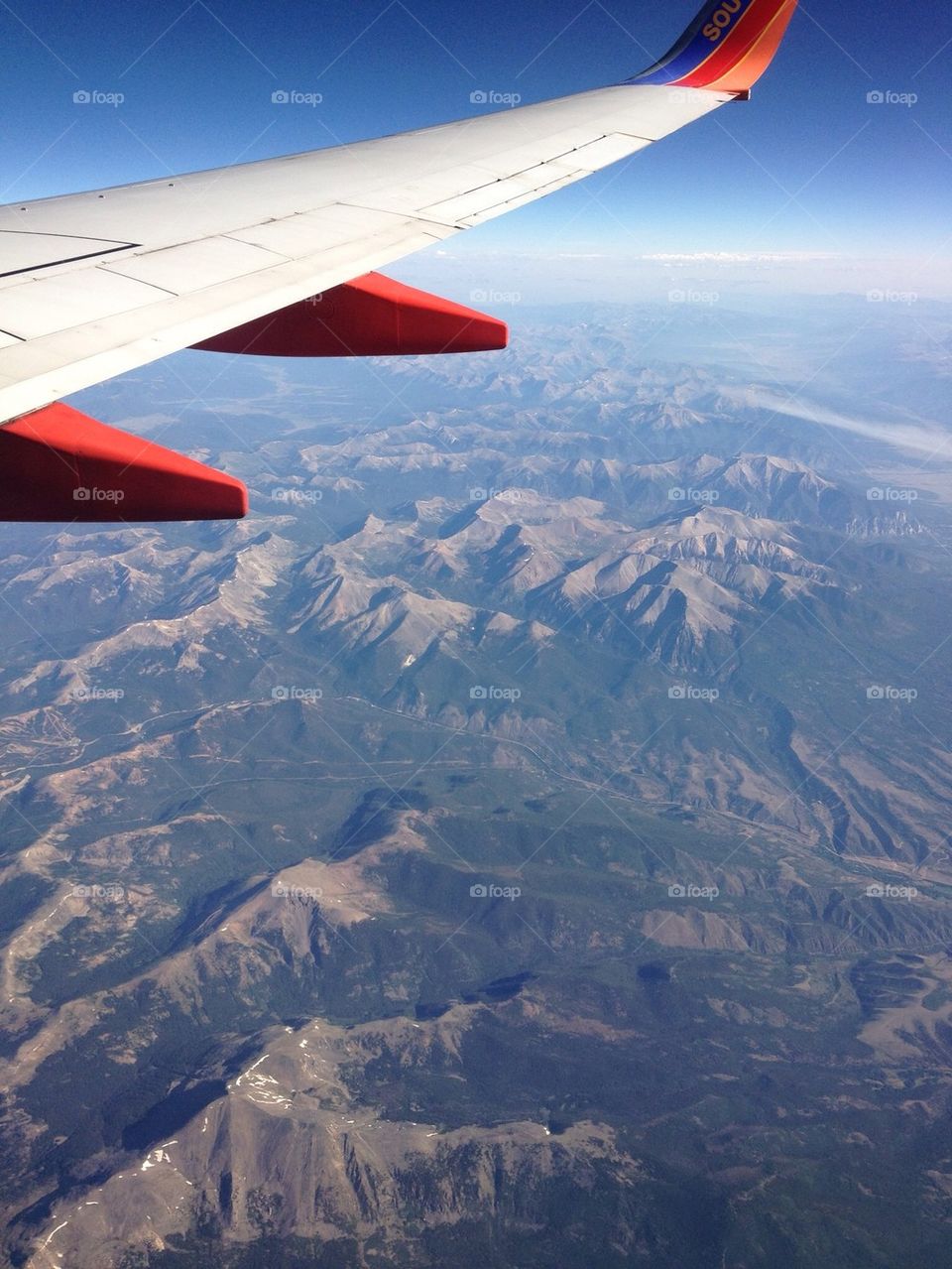 Plane over Rockies