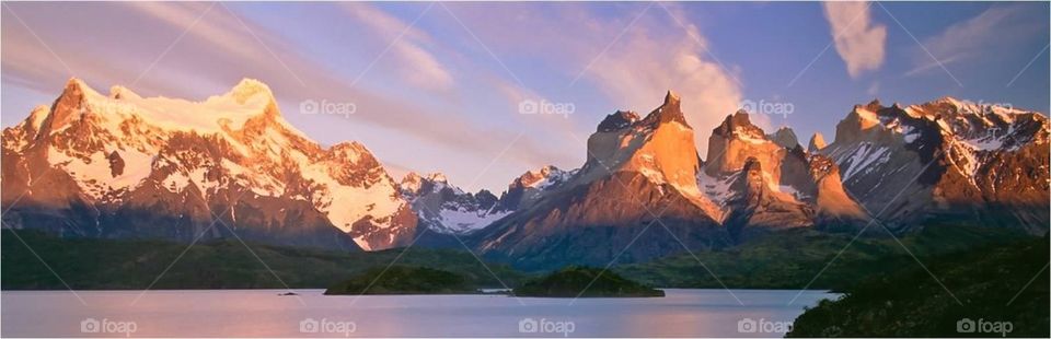 Sunrise over Torres del Paine
