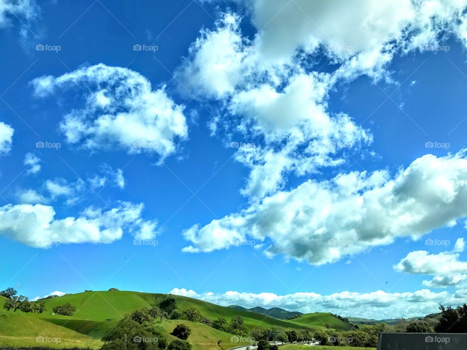 Sky and hills of 680
