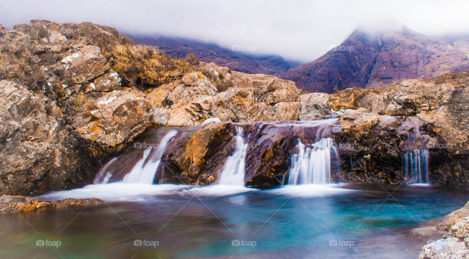 The Fairy Pools - one of the many cascades that can be found at foot of the Black Cuillins near Glenbrittle, on the Isle of Skye, Scotland