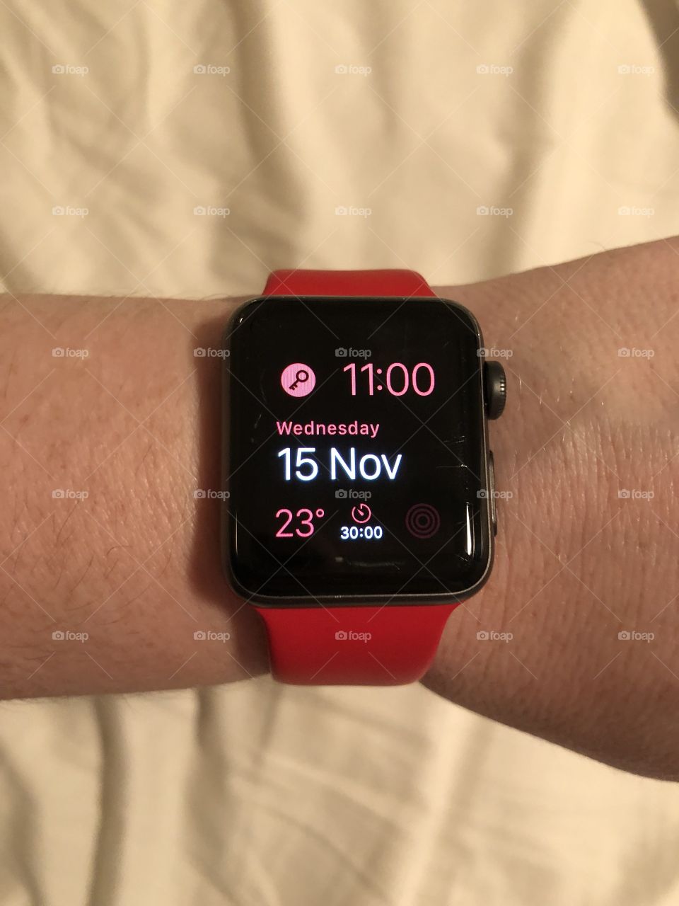 Nike Apple Watch red strap 