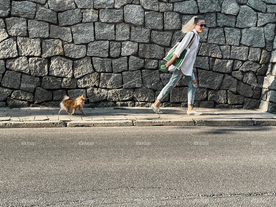 Walking with the dog