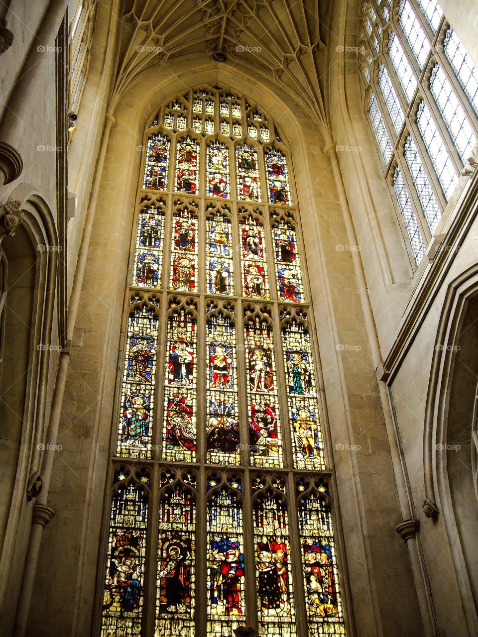 Abadia de Bath. Vidrierias de la Abadia de Bath (Bath - England)