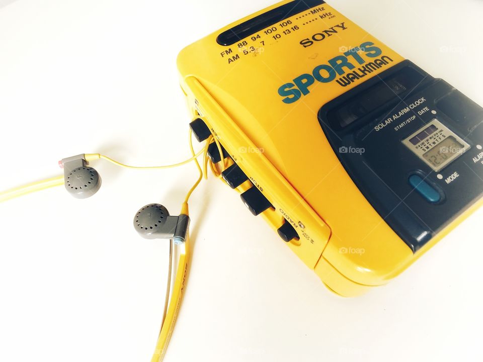 Walkman with headset