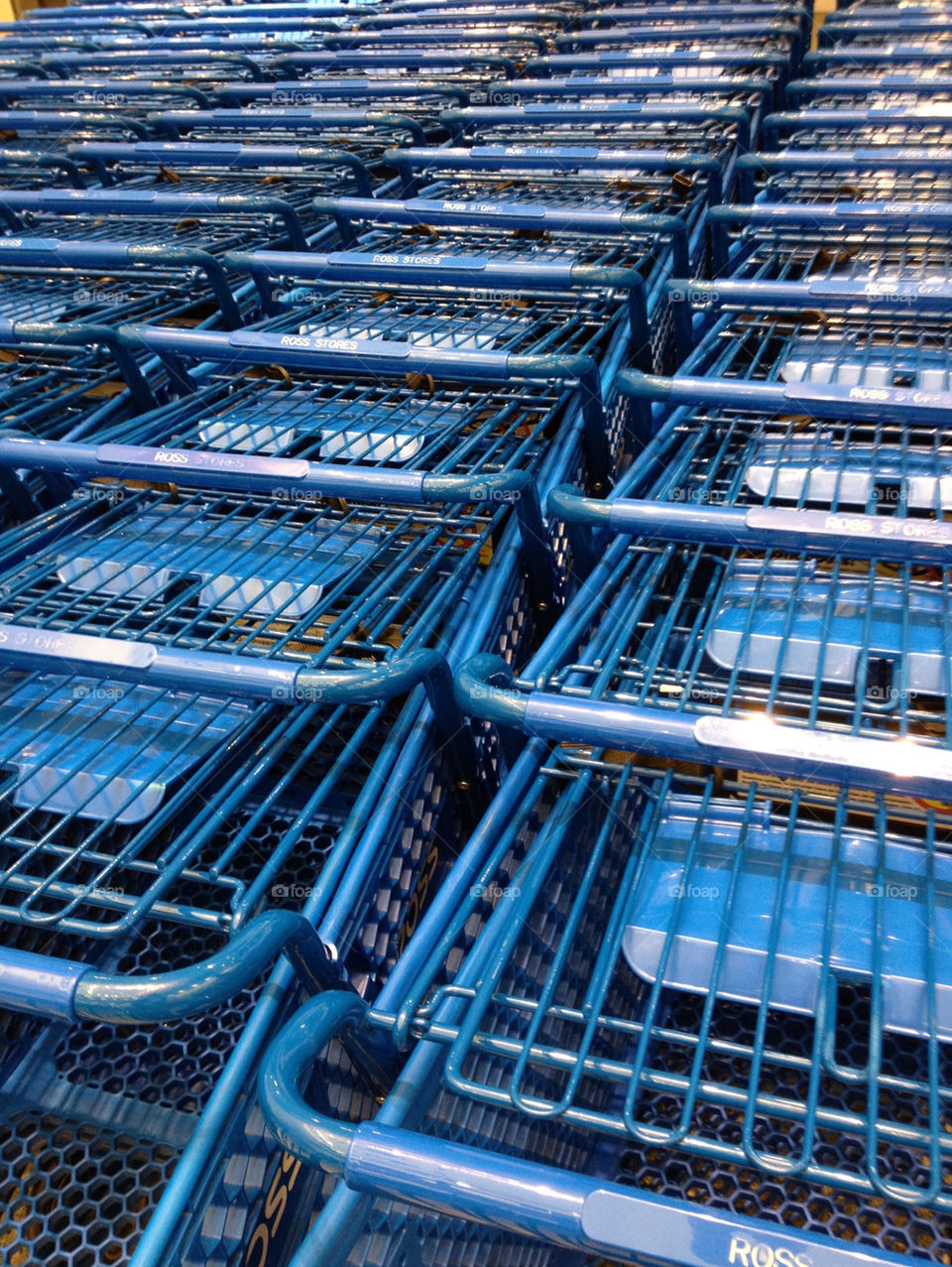 blue shopping cart by kumi