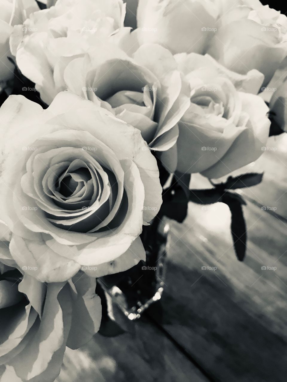 Black and white roses 