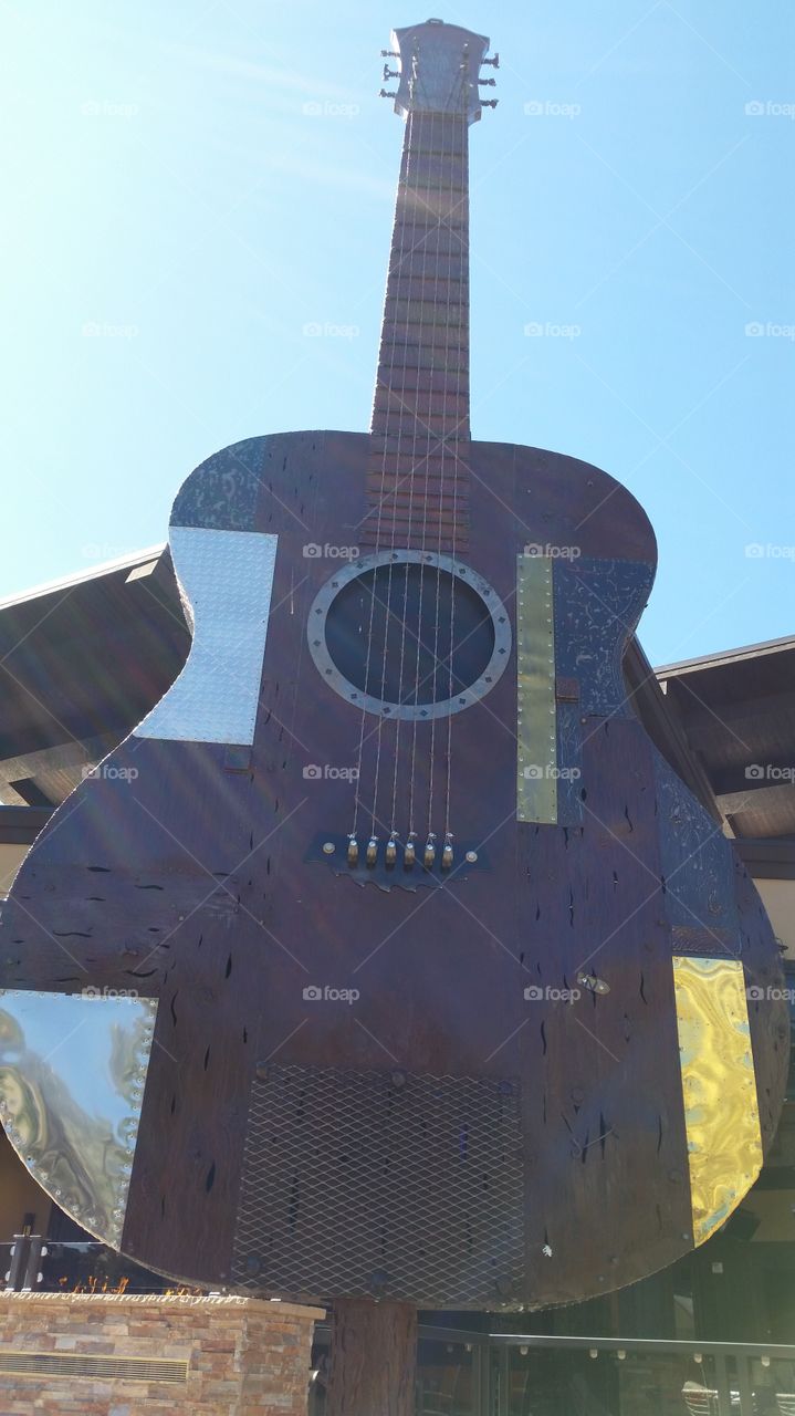 Guitar statue . Guitar statue outside of The Hardrock in South Lake Tahoe, CA/Stateline, NV. 
