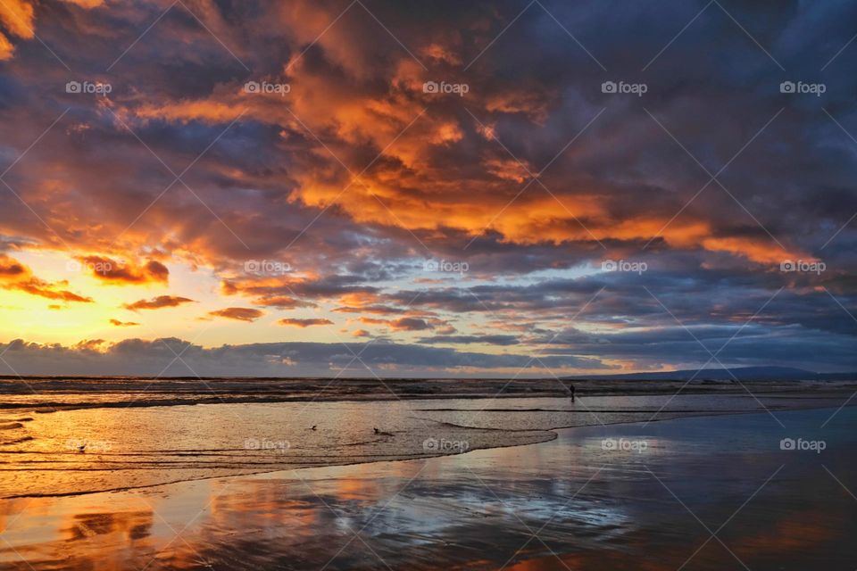 Sunset at the Palm Beach