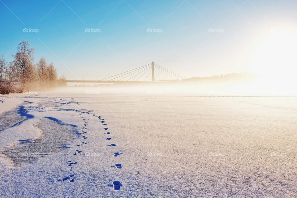 Winter, Landscape, Snow, Beach, Water