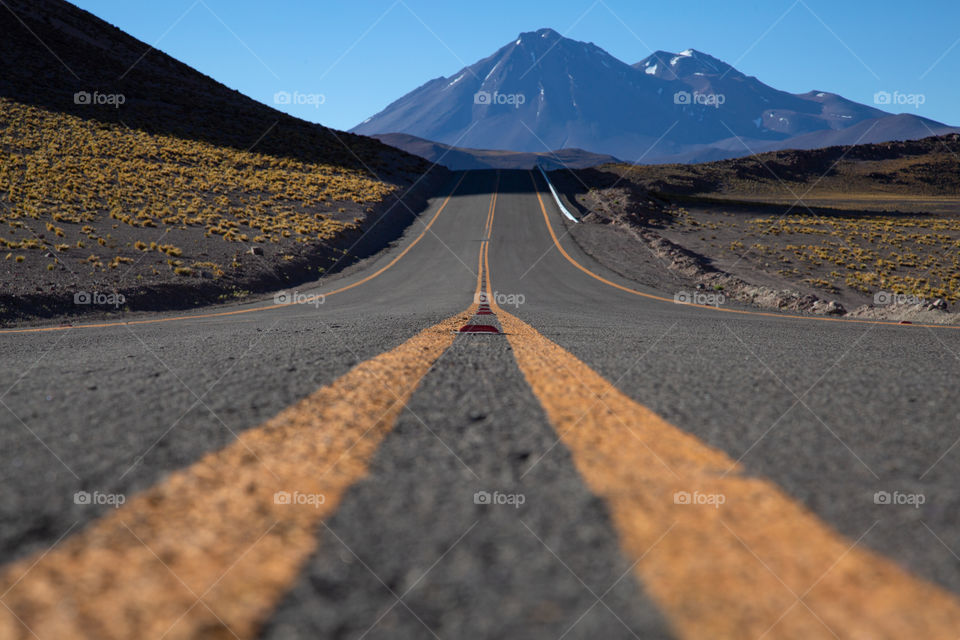 Road to the volcano, Atacama Chile