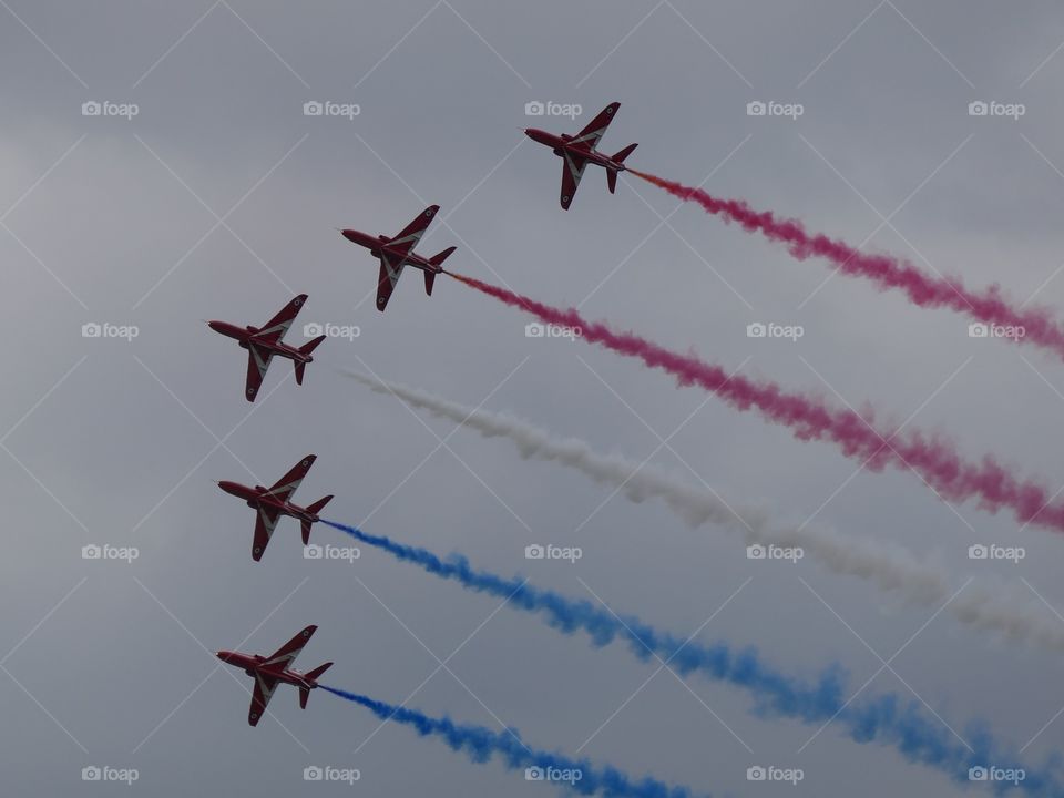 The Red Arrows, officially known as The Royal Airforce Aerobatics Team-building in Seremban, Malaysia 