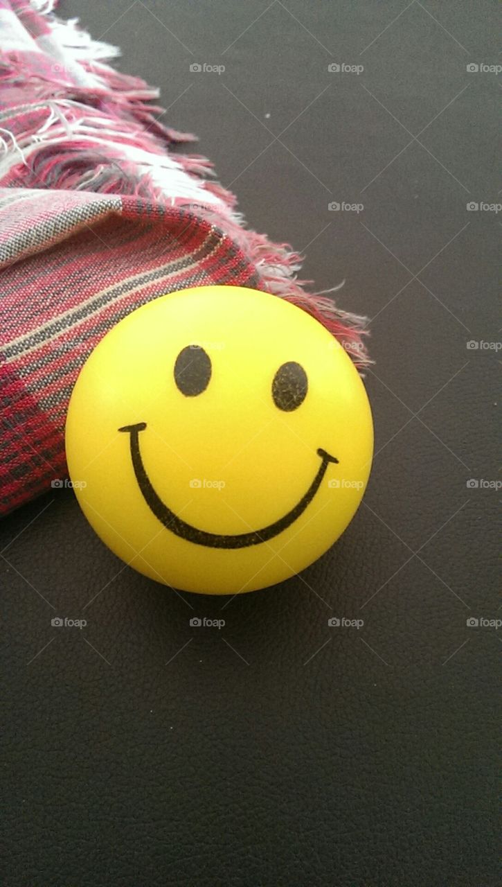 Smile please. took snap of spongy ball given to do therapy session for hand
