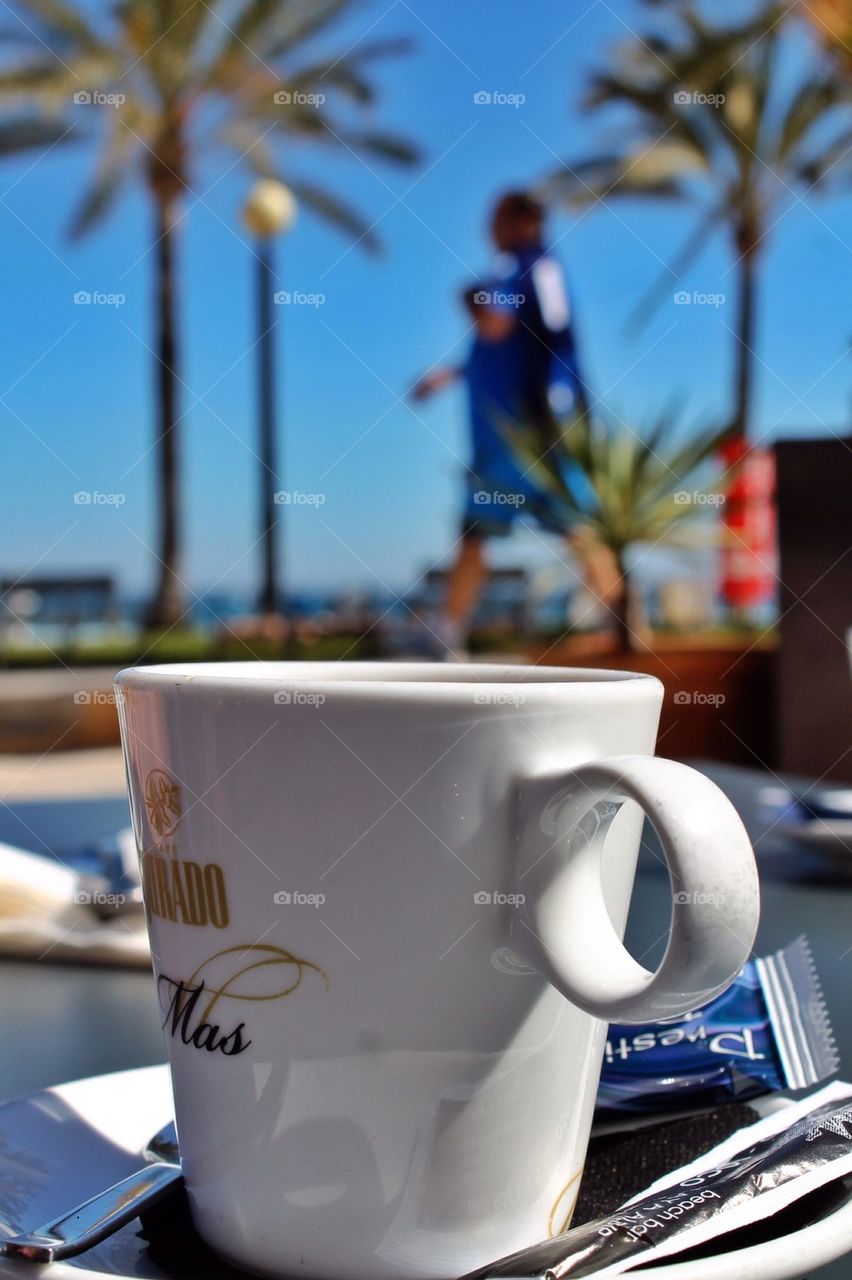 Coffee at the boardwalk