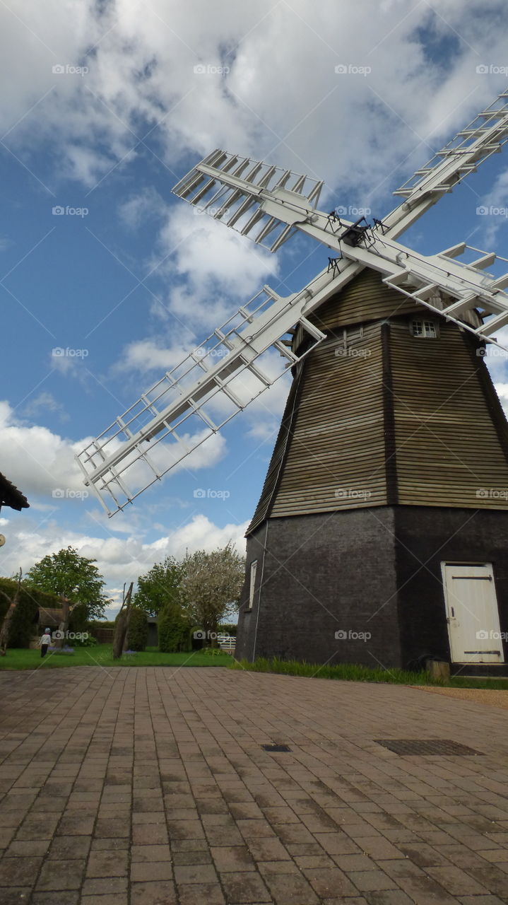windmill in spring