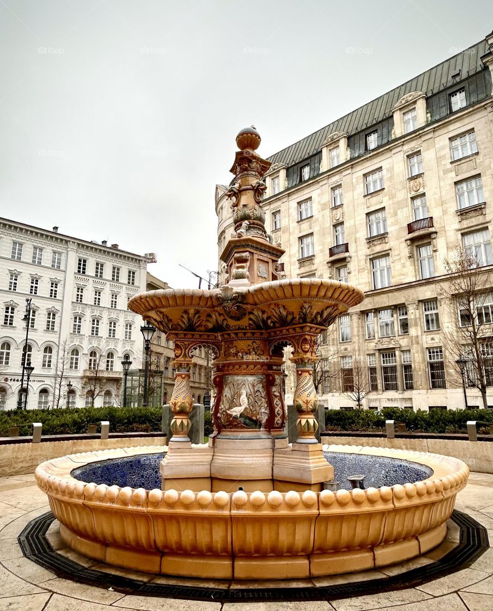 Fountain , Budapest Juanary 2023 . 