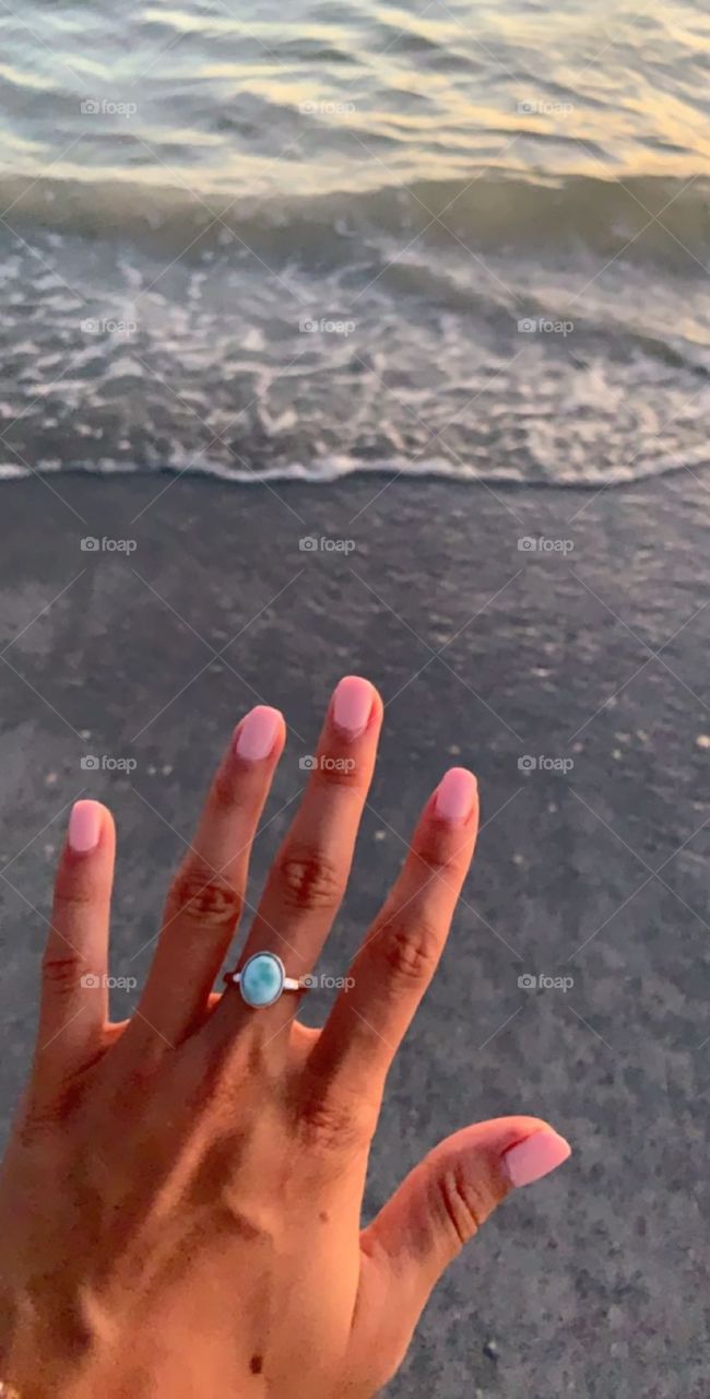 Ocean View Turquoise Sea Stone Ring