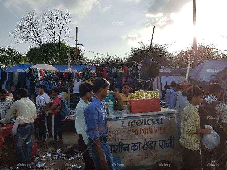 food stall at local markets ,Delhi