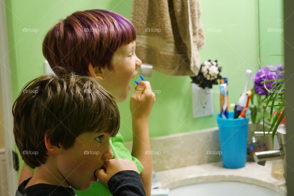Kids Brushing Their Teeth