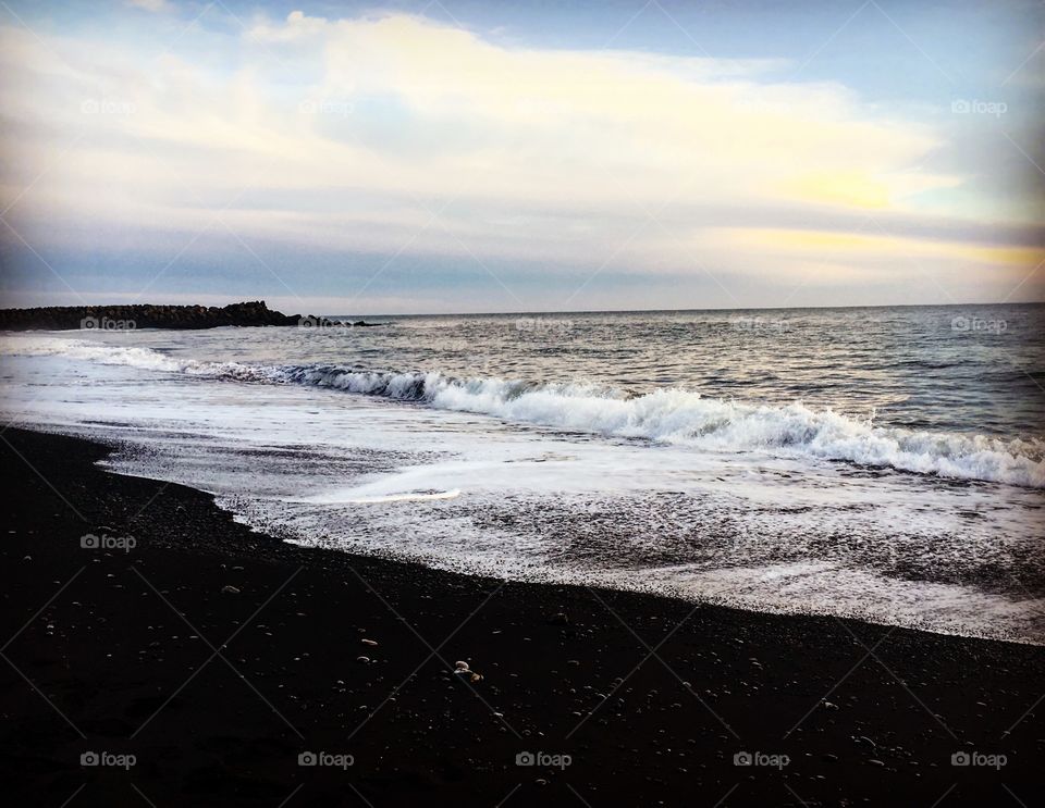 Black sanded beach in Iceland 