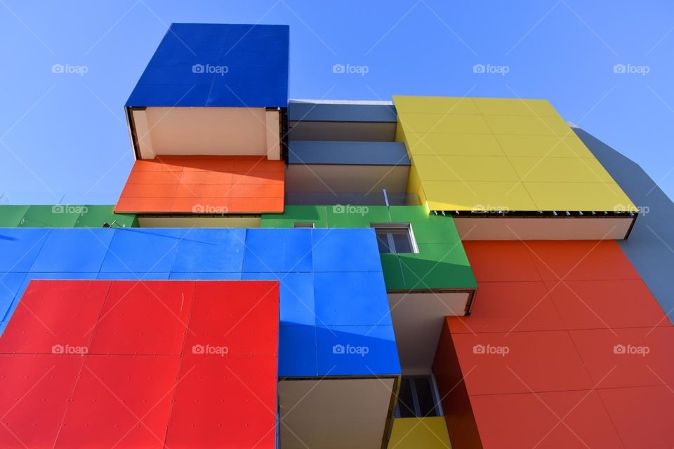 colored building