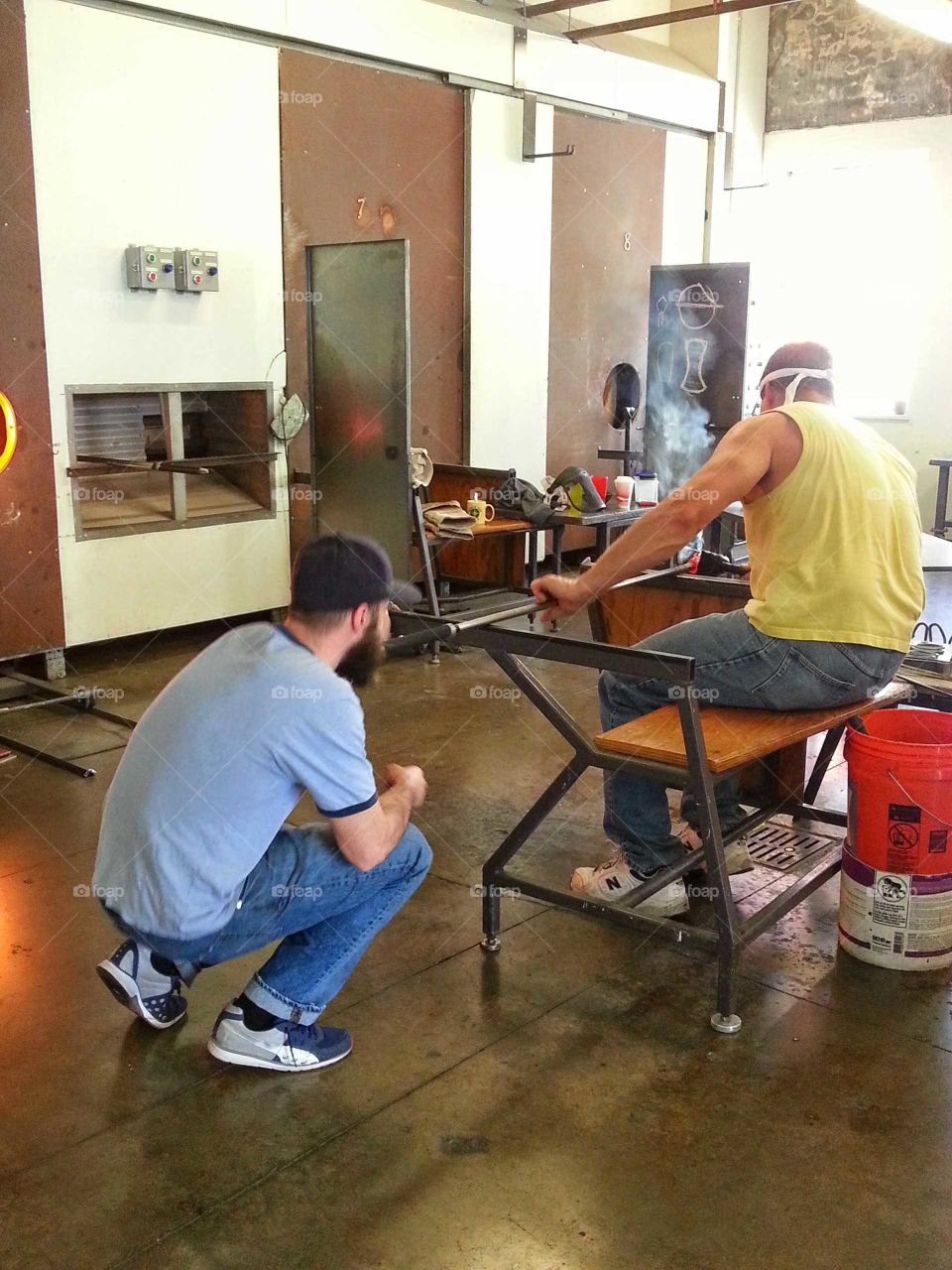 Hot Glass Blowing