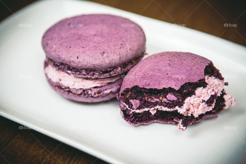 Purple macaroons