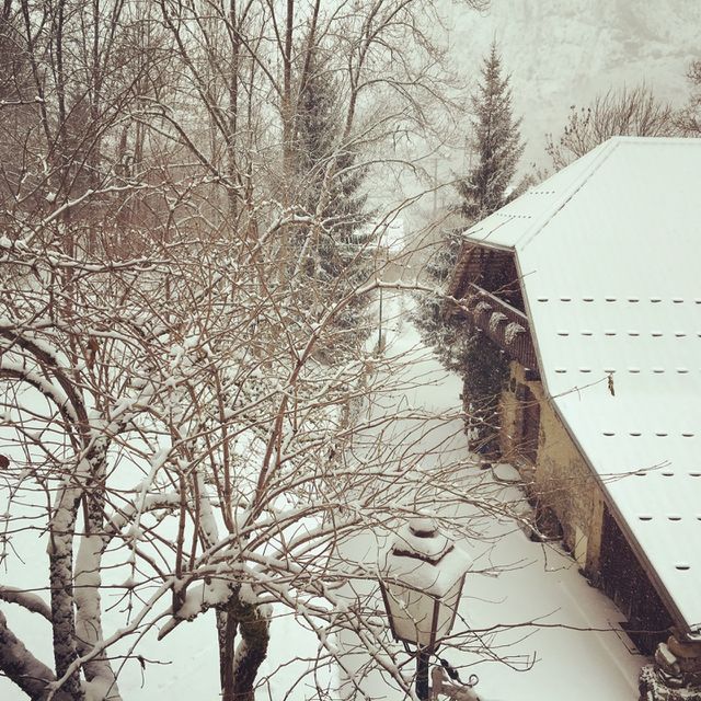 Cozy Mountain Hamlet in the Snow