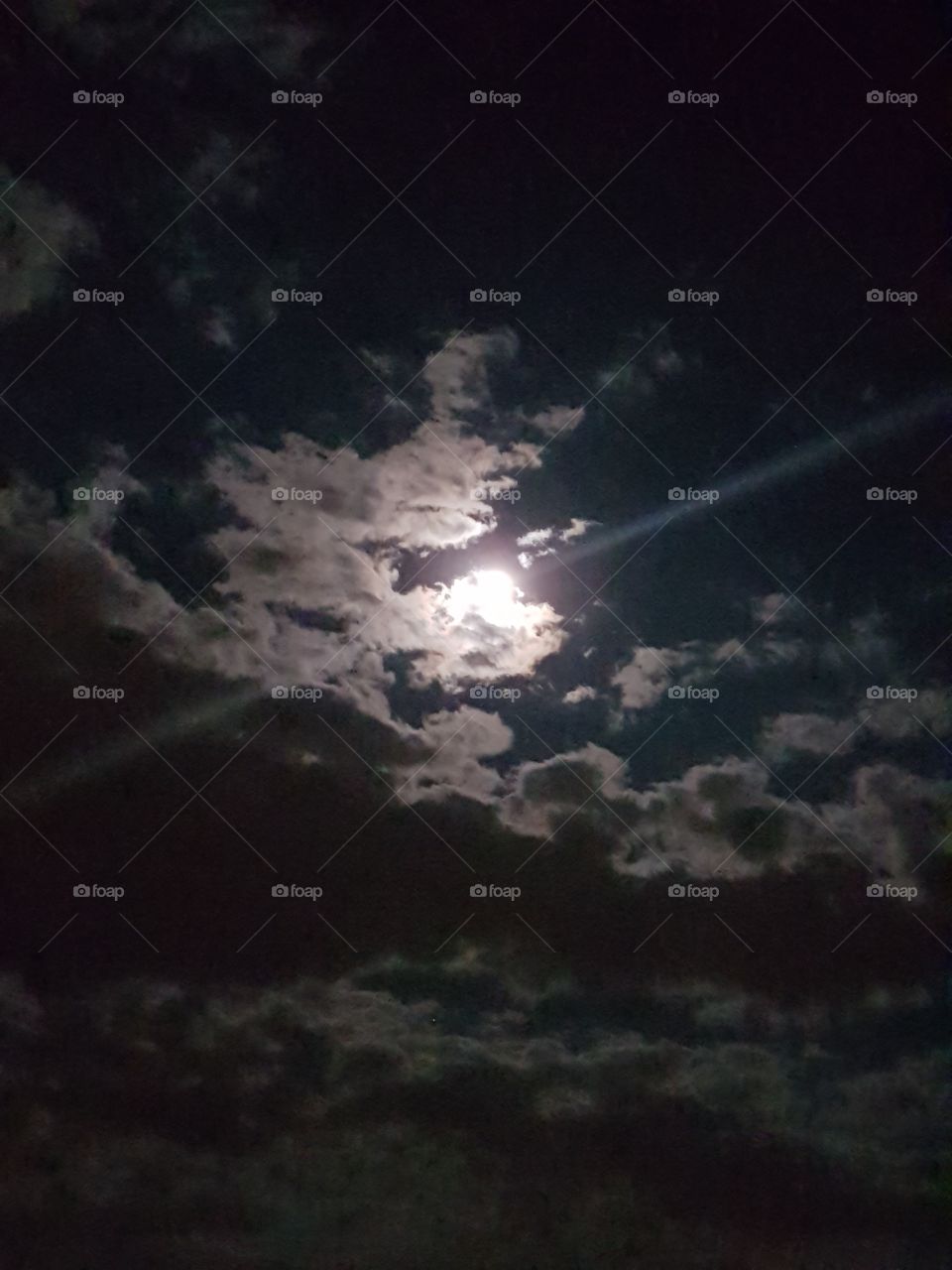 full moon cloud
