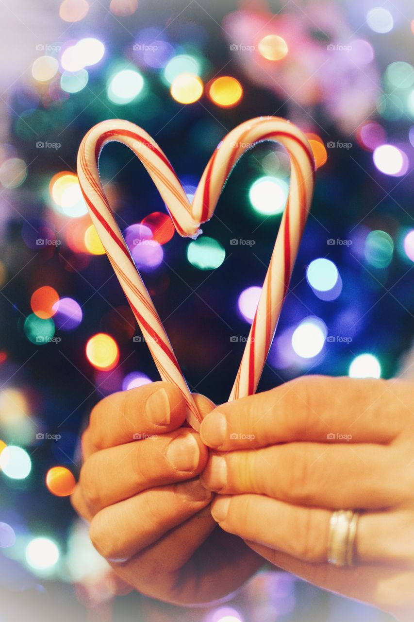 Vintage Candy Cane Heart 