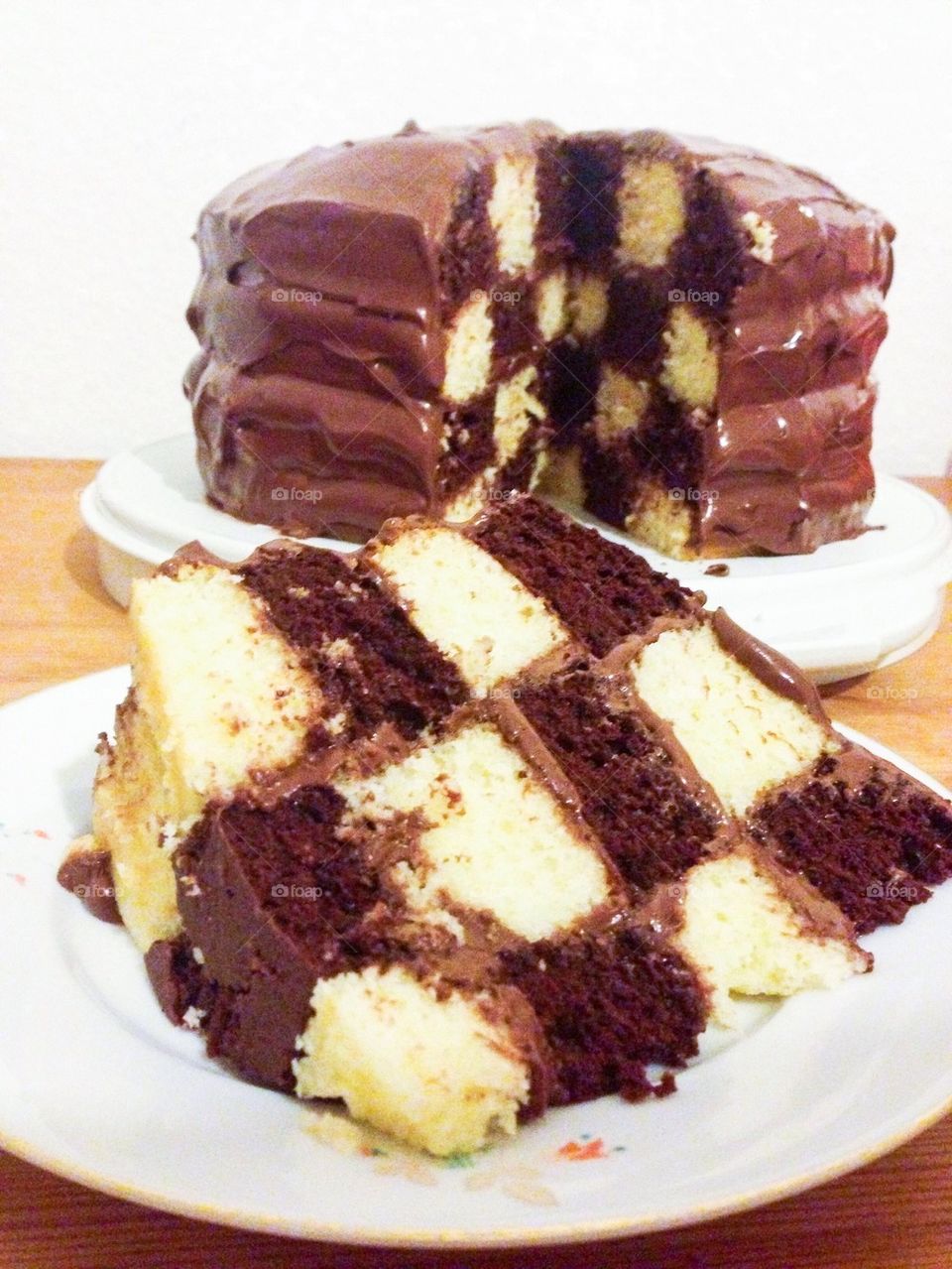 Checkerboard cake