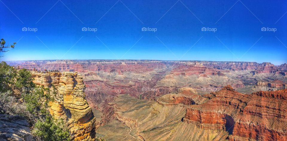 Grand canyon against clear sky