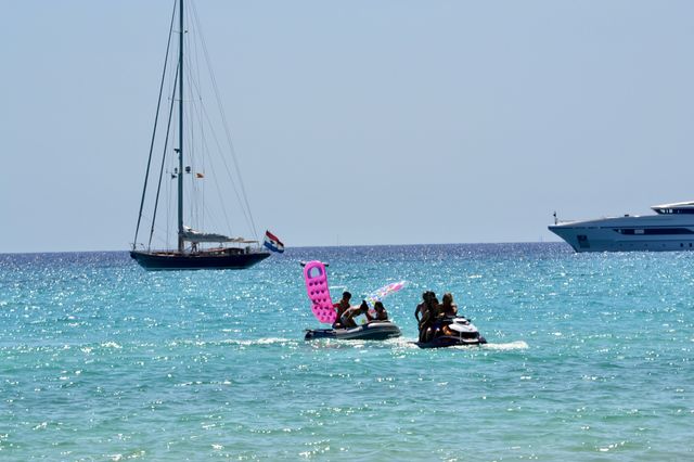 young people on the beach having fun