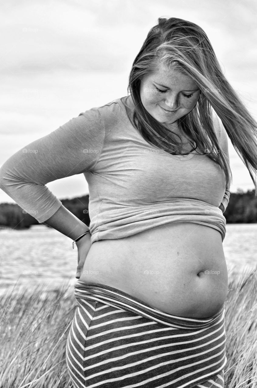 Smiling pregnant woman