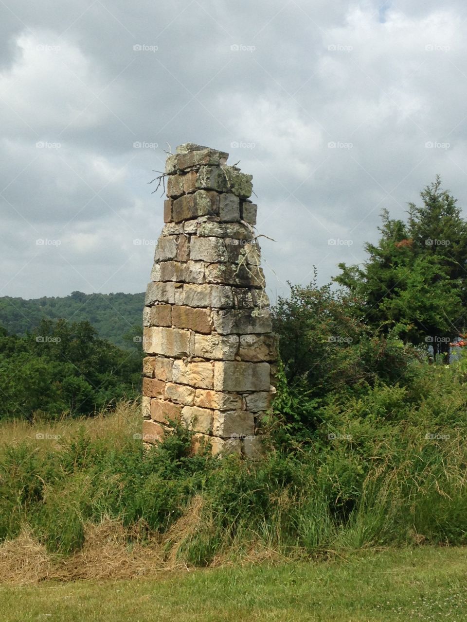 Old Chimney. My grandmothers home place only thing left is chimney. 